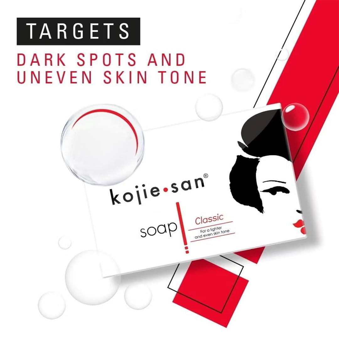 Kojie San Savon à l'acide kojique en utilisation sur la peau