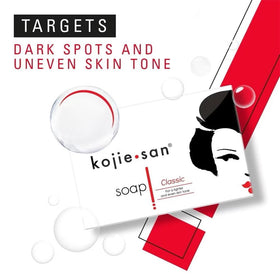 Kojie San Savon à l'acide kojique en utilisation sur la peau