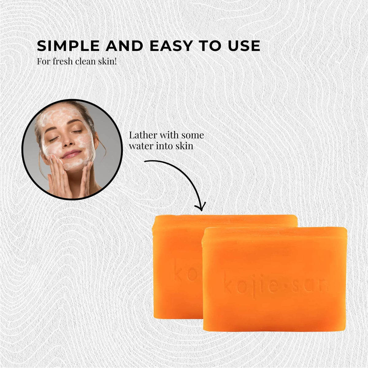 Kojie San Savon Éclaircissant 135g Utilisation sur Peau