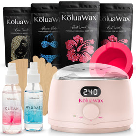 KoluaWax Kit d'Épilation Complet avec Chauffe-Cire Numérique