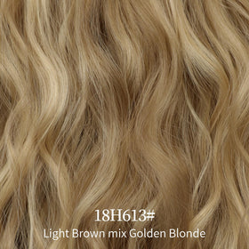 KooKaStyle extensions de cheveux blonds en gros plan