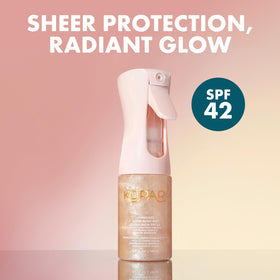 Kopari Brume Corps Brillante SPF 42 application sur la peau