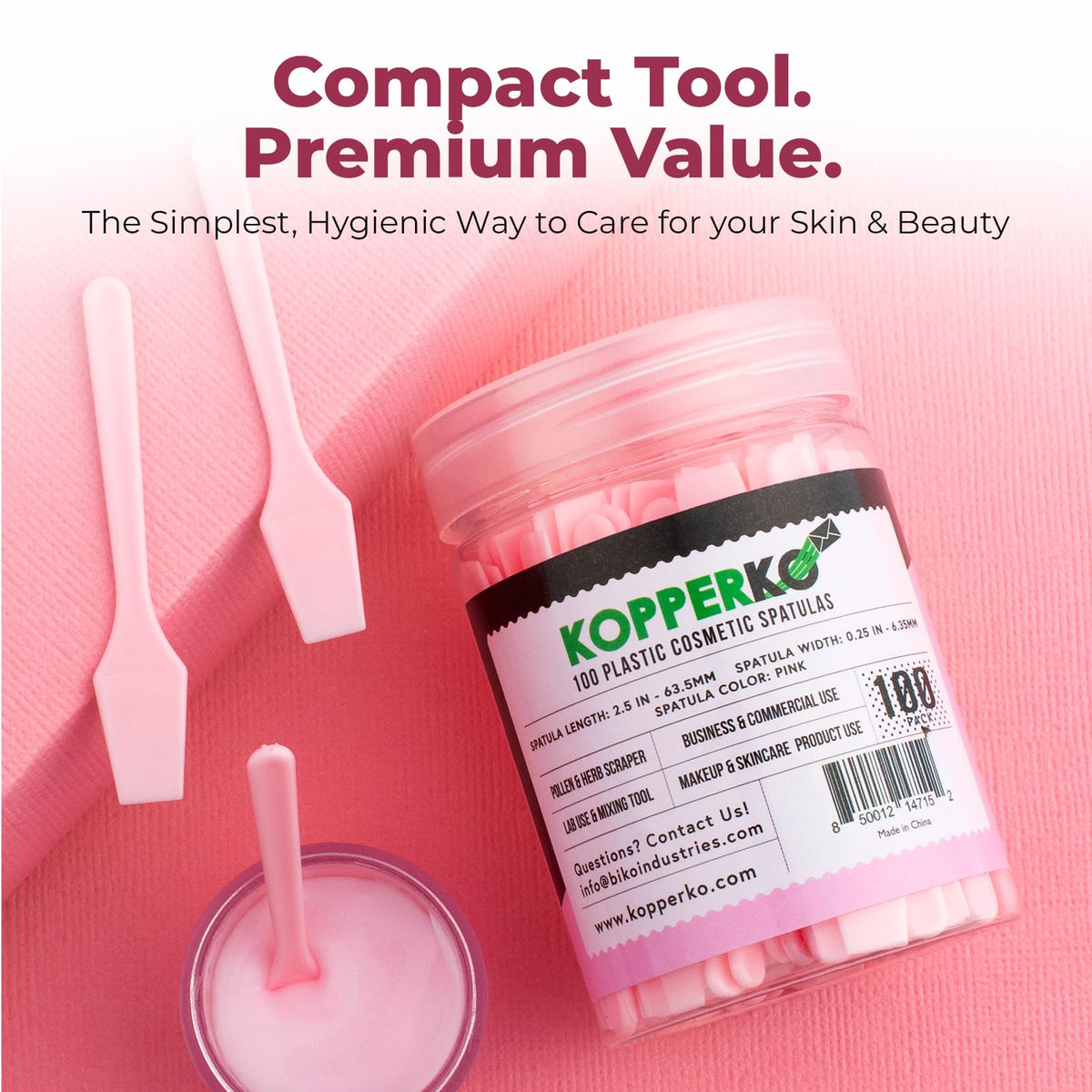 Kopperko Mini Spatule de Crème Visage 2.5" - vue de près