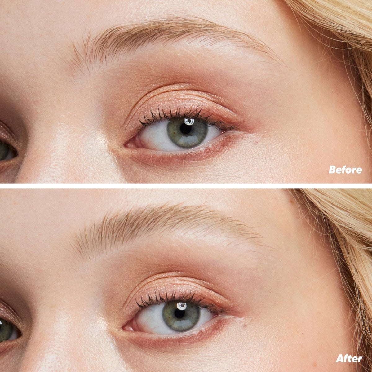 Kosas Gel à Sourcils Tanné 18g, texture mousse-gel sur la main