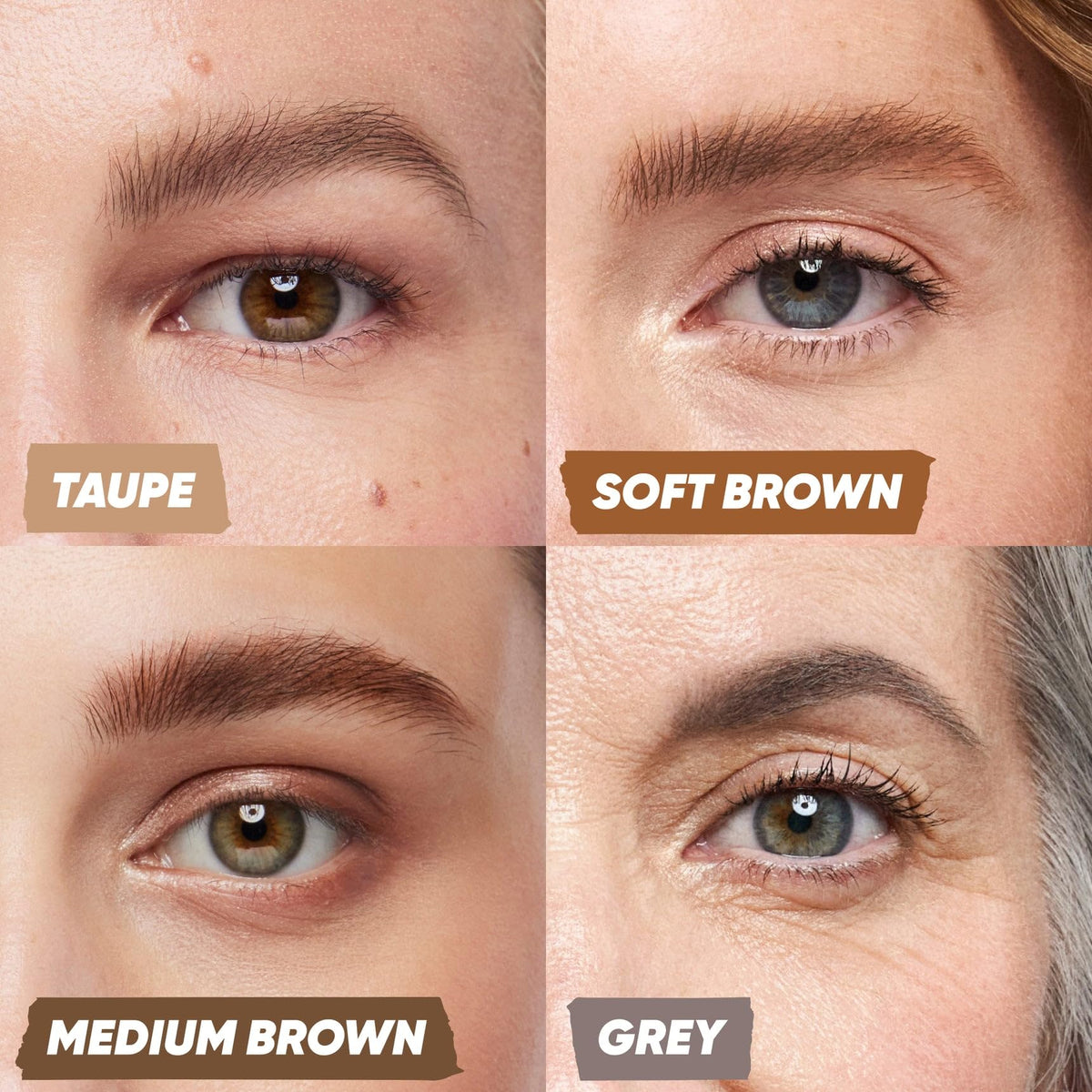 Kosas Gel à Sourcils Tanné sur un fond neutre
