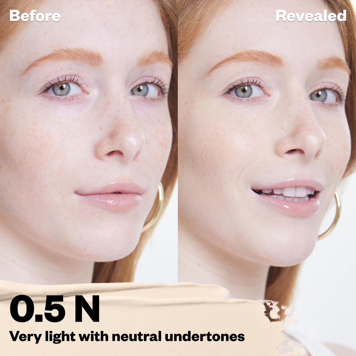 Kosas Revealer Concealer 0.5 N texture liquide sur une main