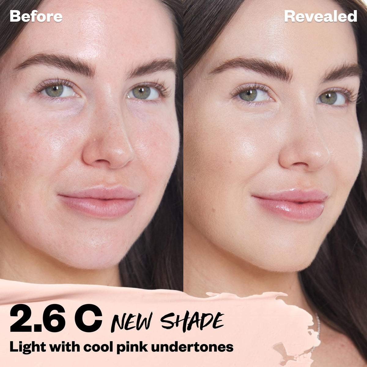 Kosas Revealer Concealer applicateur et texture, couleur 2.6 C