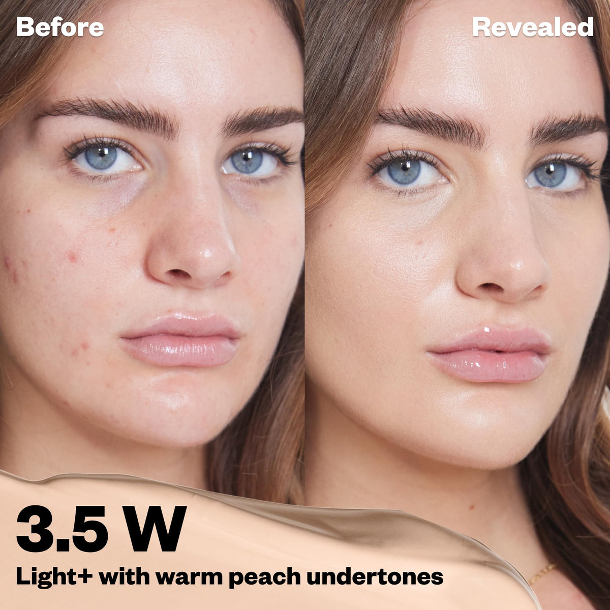 Kosas Revealer Concealer texture liquide sur une main