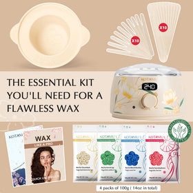 KOTAMU kit de cire pour épilation, accessoires inclus