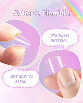 krofaue Kids Nail Tips décorés avec des dessins
