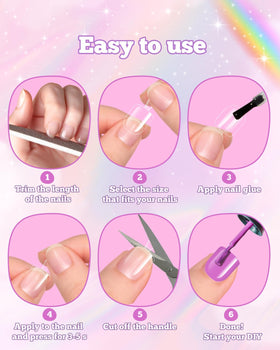 krofaue Kids Nail Tips en action sur des petites mains