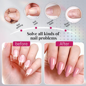 krofaue Tips d'Ongles Amandes Courts 240PCS en différentes tailles