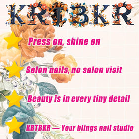 KRTBKR Faux Ongles Pressés Fleur dans l'emballage