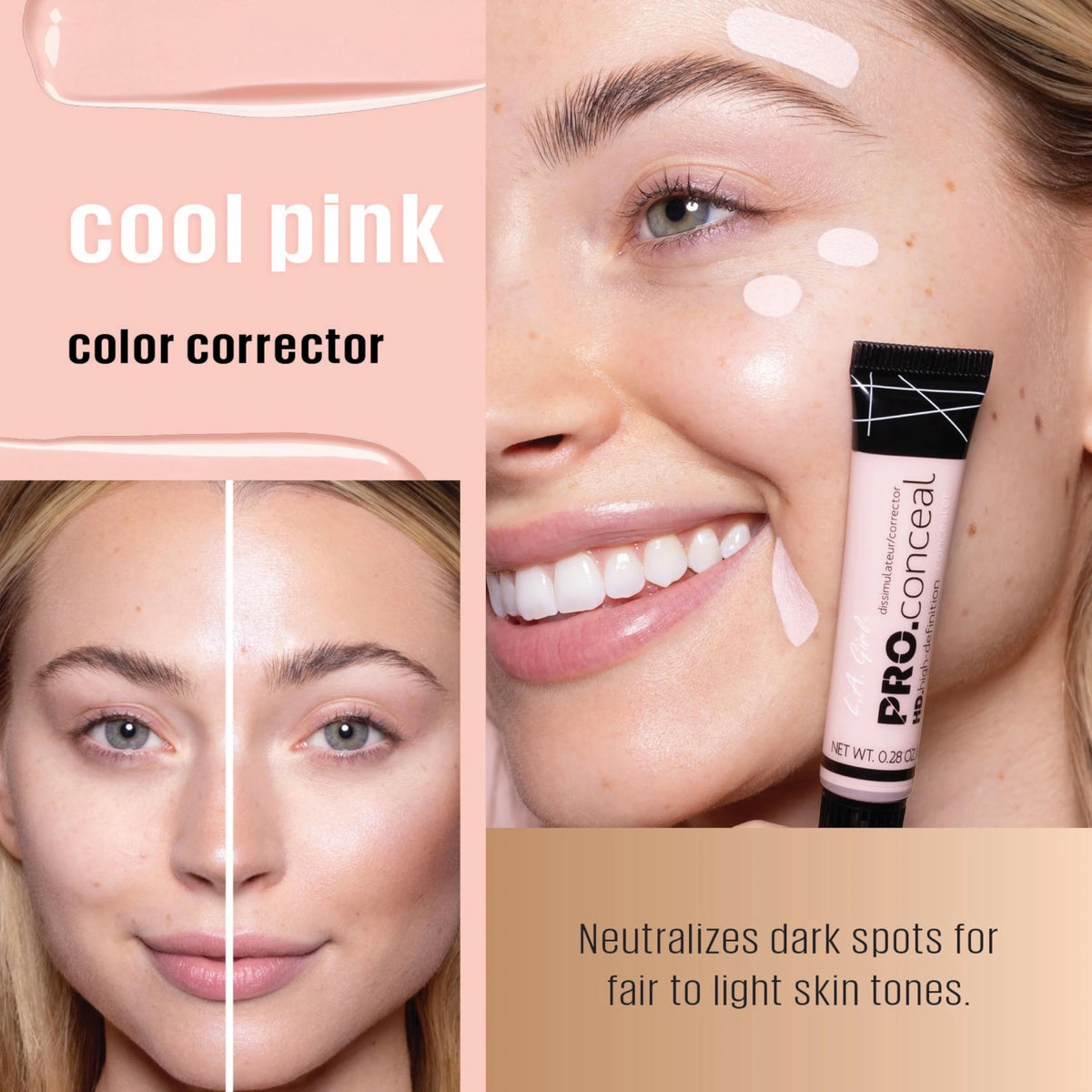 L.A. Girl Correcteur Cool Pink applicateur en pinceau