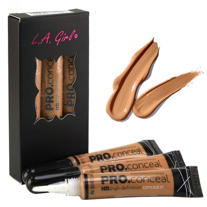 L.A. Girl HD Conceal Pro Concealer 3-Pack vue avant avec teintes variées