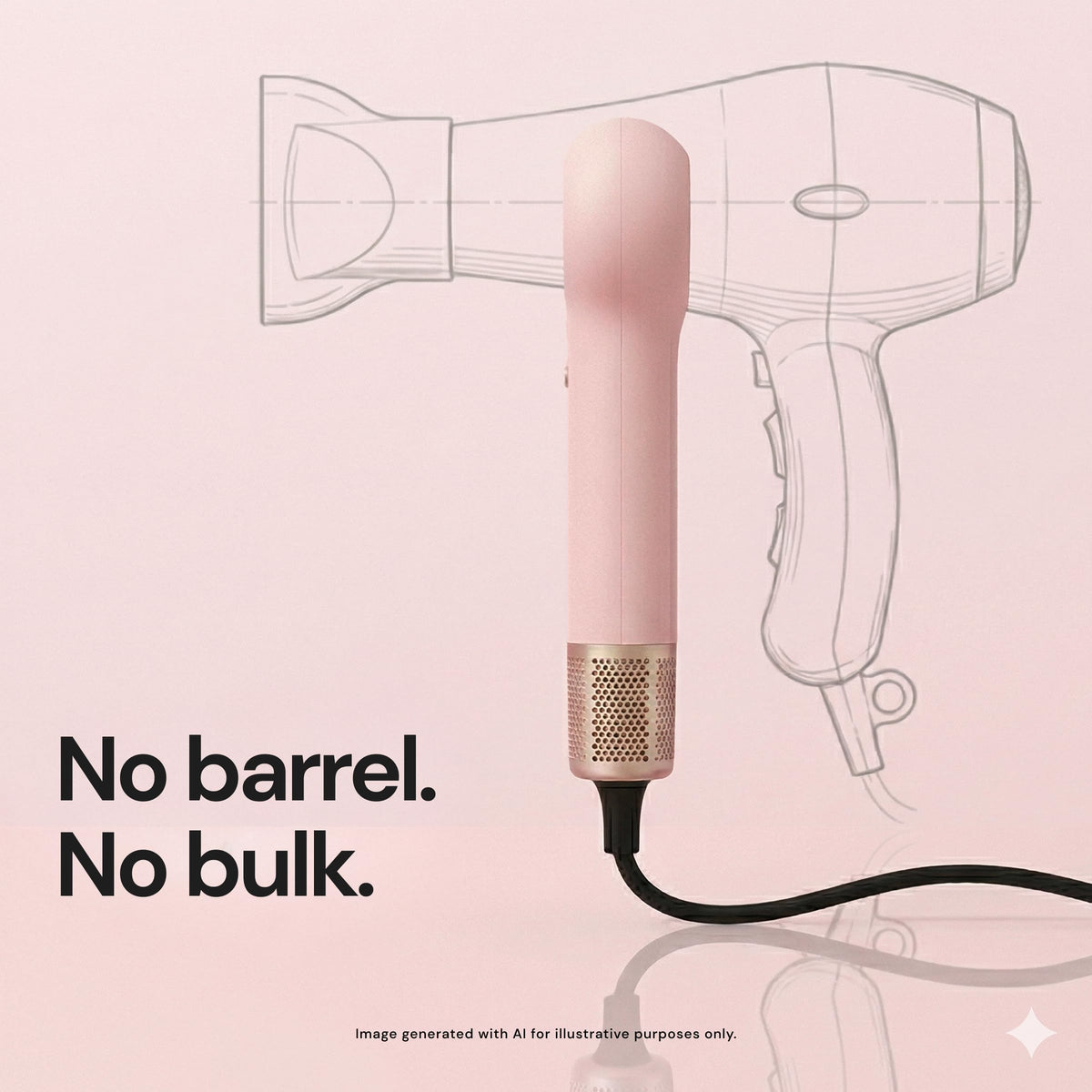 L'ANGE HAIR Axia HaloRing Sèche-Cheveux avec réglages de chaleur affichés