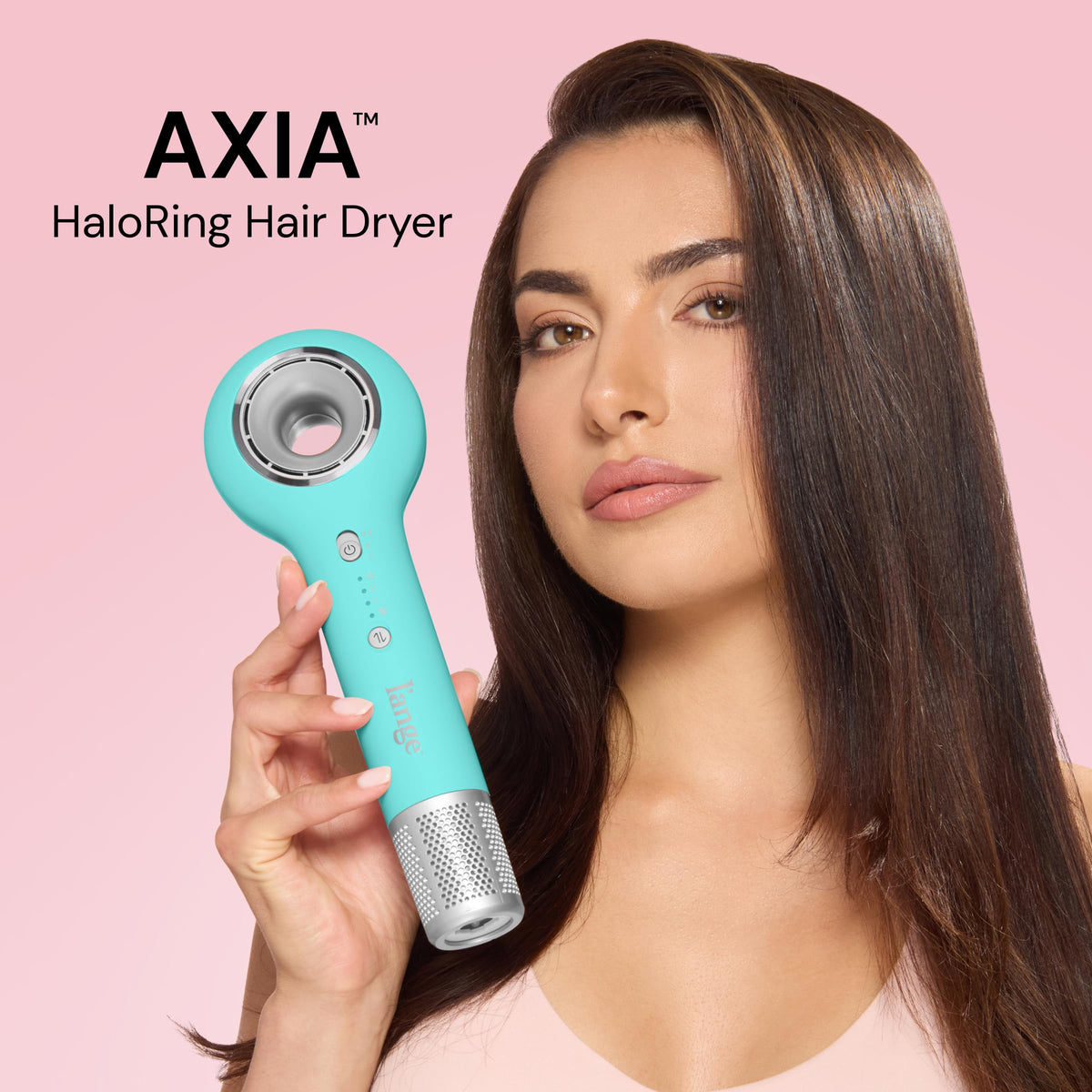 L'ANGE HAIR Axia HaloRing Sèche-Cheveux en bleu avec concentrateur