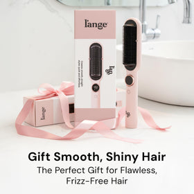 L'ANGE HAIR Brosse Lissante 2-en-1 avec cheveux lisses