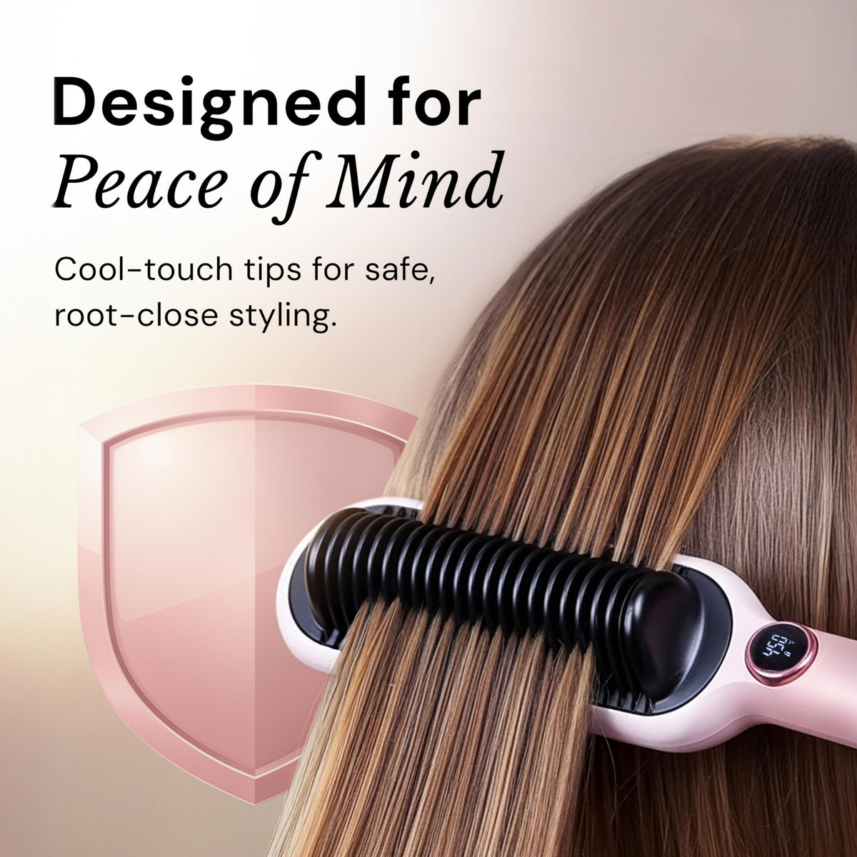 L'ANGE HAIR Brosse Lissante 2-en-1 en vue latérale