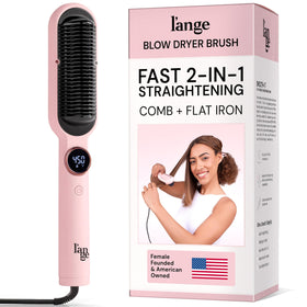 L'ANGE HAIR Brosse Lissante 2-en-1 vue de face avec écran numérique