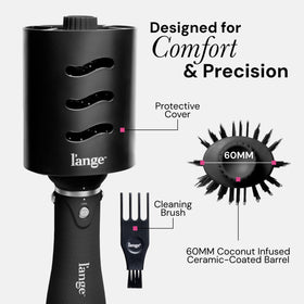 L'ANGE HAIR Brosse Volumisante 2-en-1 60mm avec huile de coco