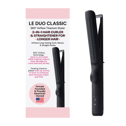 L'ANGE HAIR Le Duo Styler 360° Airflow noir vue de face