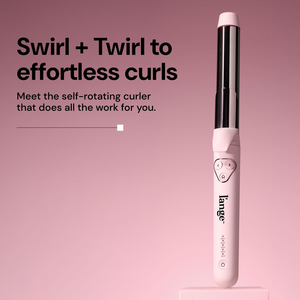 L'ANGE HAIR Le Pirouette fer à boucler en titane avec écran de température
