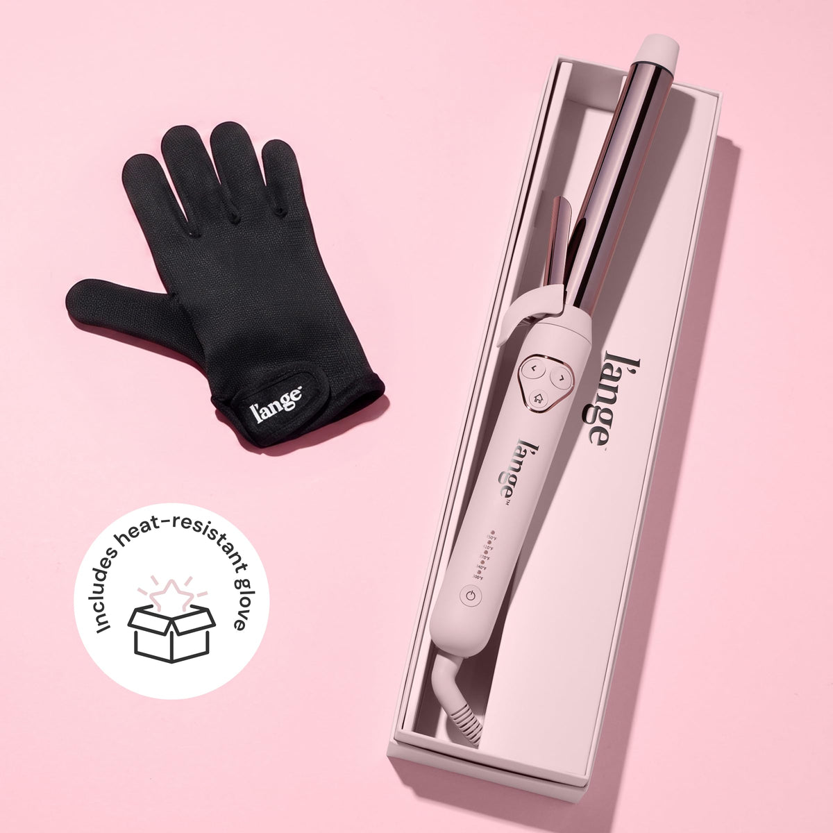L'ANGE HAIR Le Pirouette fer à boucler rotatif en titane vue latérale