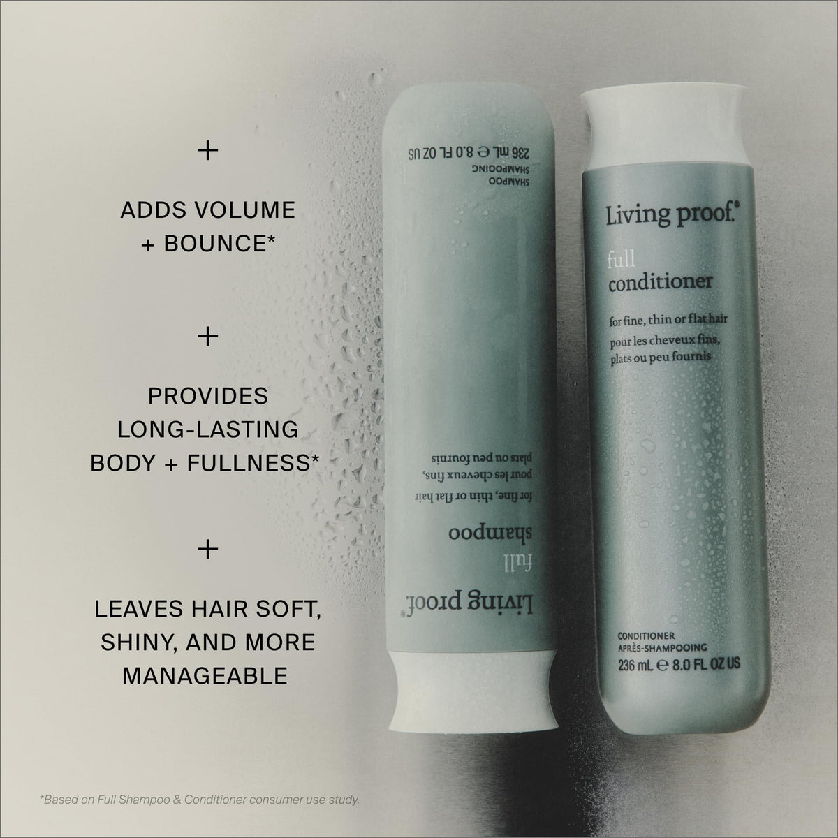 L'après-shampooing Living Proof sur une coiffeuse