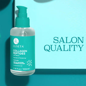 L LUSETA huile de cheveux aux peptides de collagène 3,38 oz ouverture du bouchon