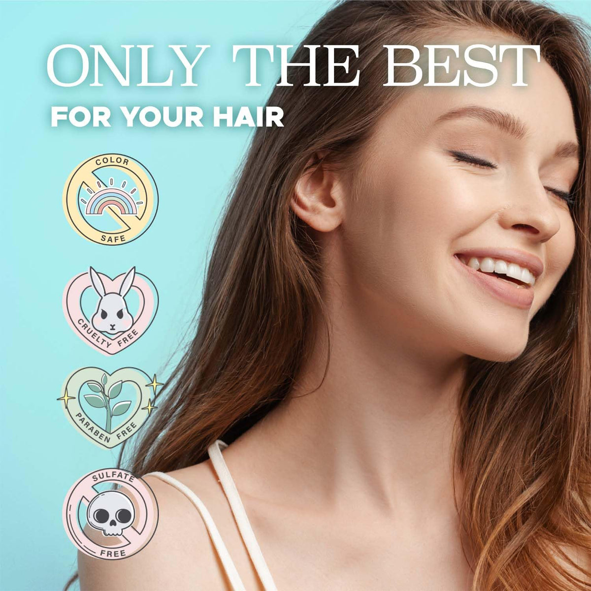 L LUSETA huile de cheveux aux peptides de collagène avec autres produits de soin capillaire