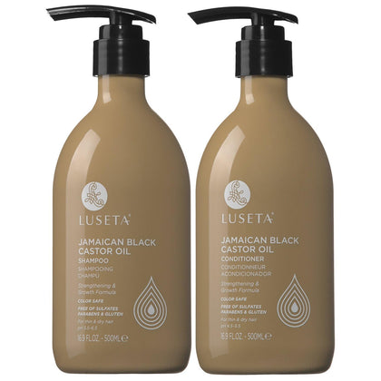 L LUSETA Shampoo et Après-Shampoing à l'Huile de Ricin, vue de face