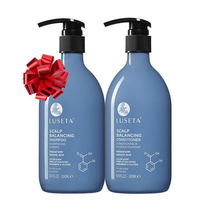 L LUSETA Shampoo et Après-Shampooing Acide Salicylique 500 ml vue avant