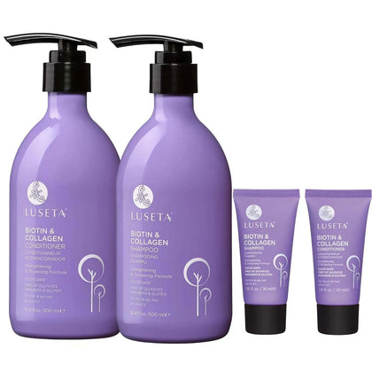 L LUSETA Shampoo et Après-Shampooing Biotine 16,9 oz vue avant