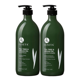 L LUSETA Shampoo et Après-Shampooing Tea Tree 1000 ml avant