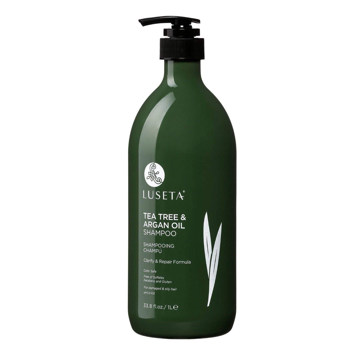 L LUSETA Shampoo Tea Tree 1000 ml avec flacon visible