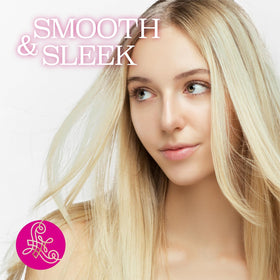 L LUSETA shampooing et après-shampooing sur un comptoir