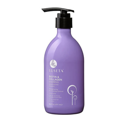 L LUSETA Shampooing Volume Biotine Collagène 16,8 oz vue avant