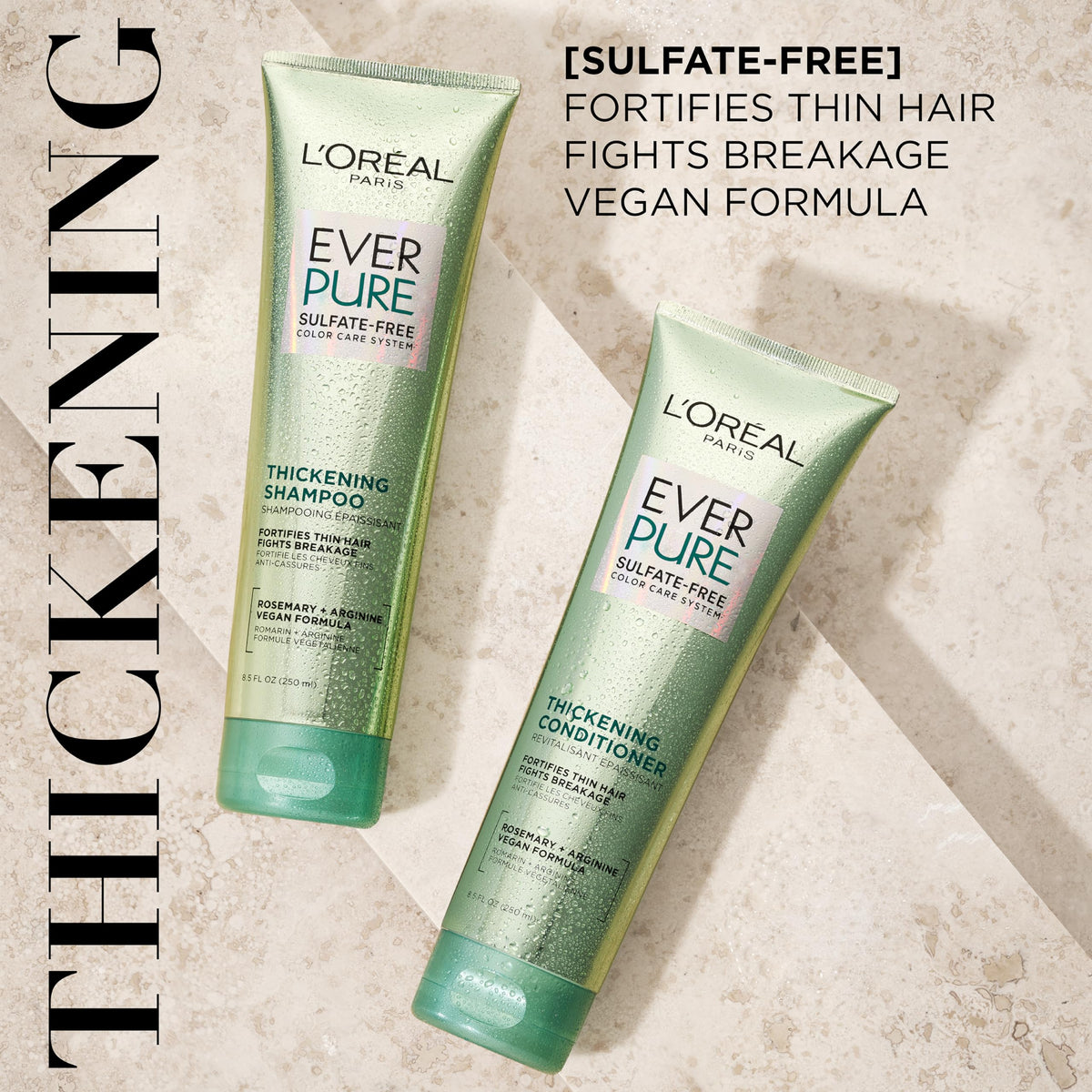 L'Oreal Paris Après-Shampooing Épaississant 579g avec bouchon ouvert