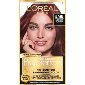 L'Oreal Paris coloration 5MB Auburn Moyen avant application