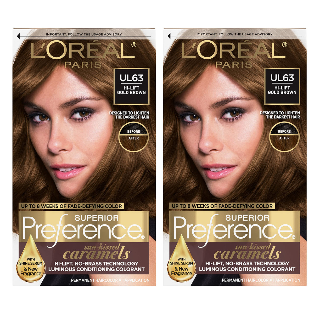 L'Oreal Paris Coloration Cheveux U163 Brun Doré kit avant application