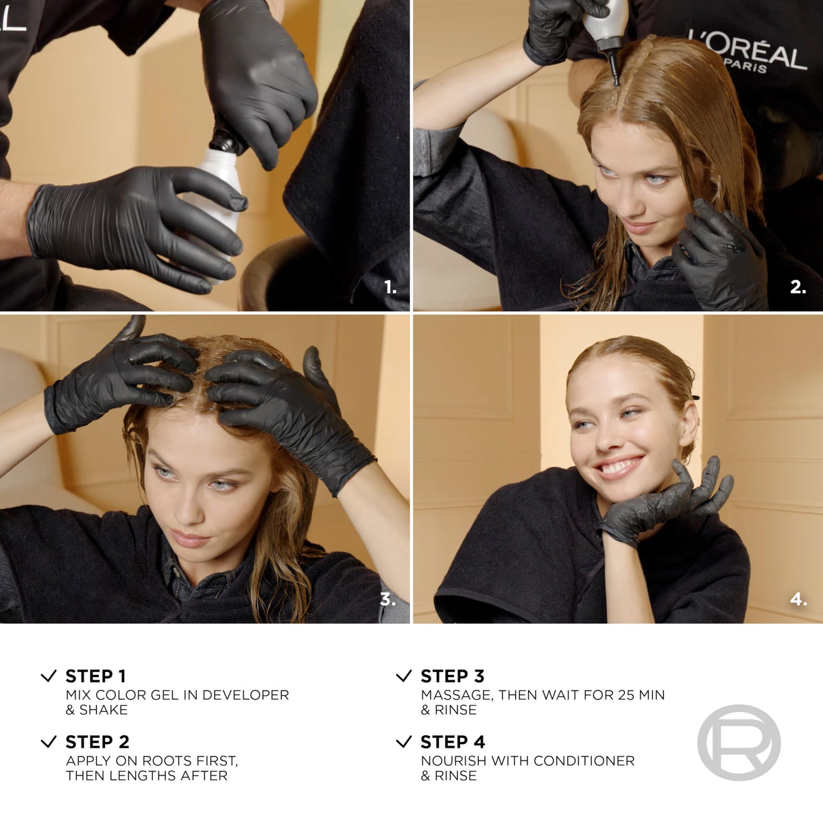 L'Oreal Paris Coloration Permanente 5.5AM Cuivre Ambre instructions d'utilisation