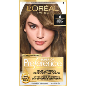 L'Oreal Paris coloration permanente 6 châtain clair avant application