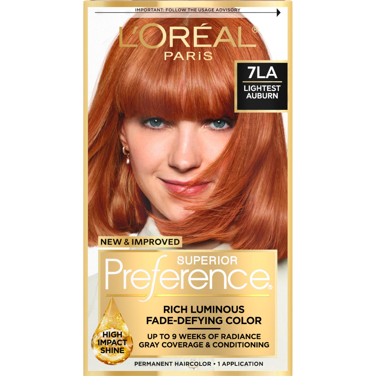 L'Oreal Paris Coloration Permanente 7LA Châtain Clair kit complet