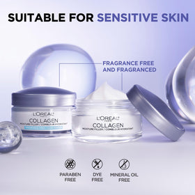 L'Oreal Paris Crème Hydratante Collagène en usage quotidien