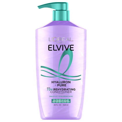 L'Oreal Paris Elvive Hyaluron + Pure Après-Shampooing 72H 890g vue de face