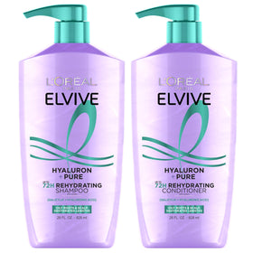 L'Oreal Paris Elvive Hyaluron + Pure Shampoo et Après-Shampooing 56 Fl Oz vue avant