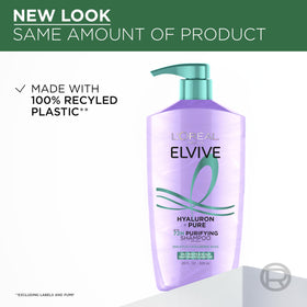 L'Oreal Paris Elvive Hyaluron + Pure sur une surface blanche