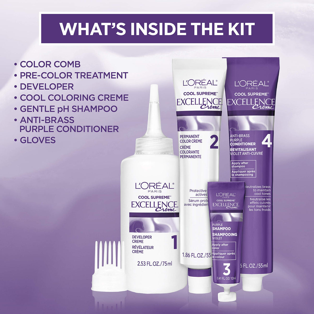 L'Oreal Paris Excellence Cool Color 250g application sur cheveux