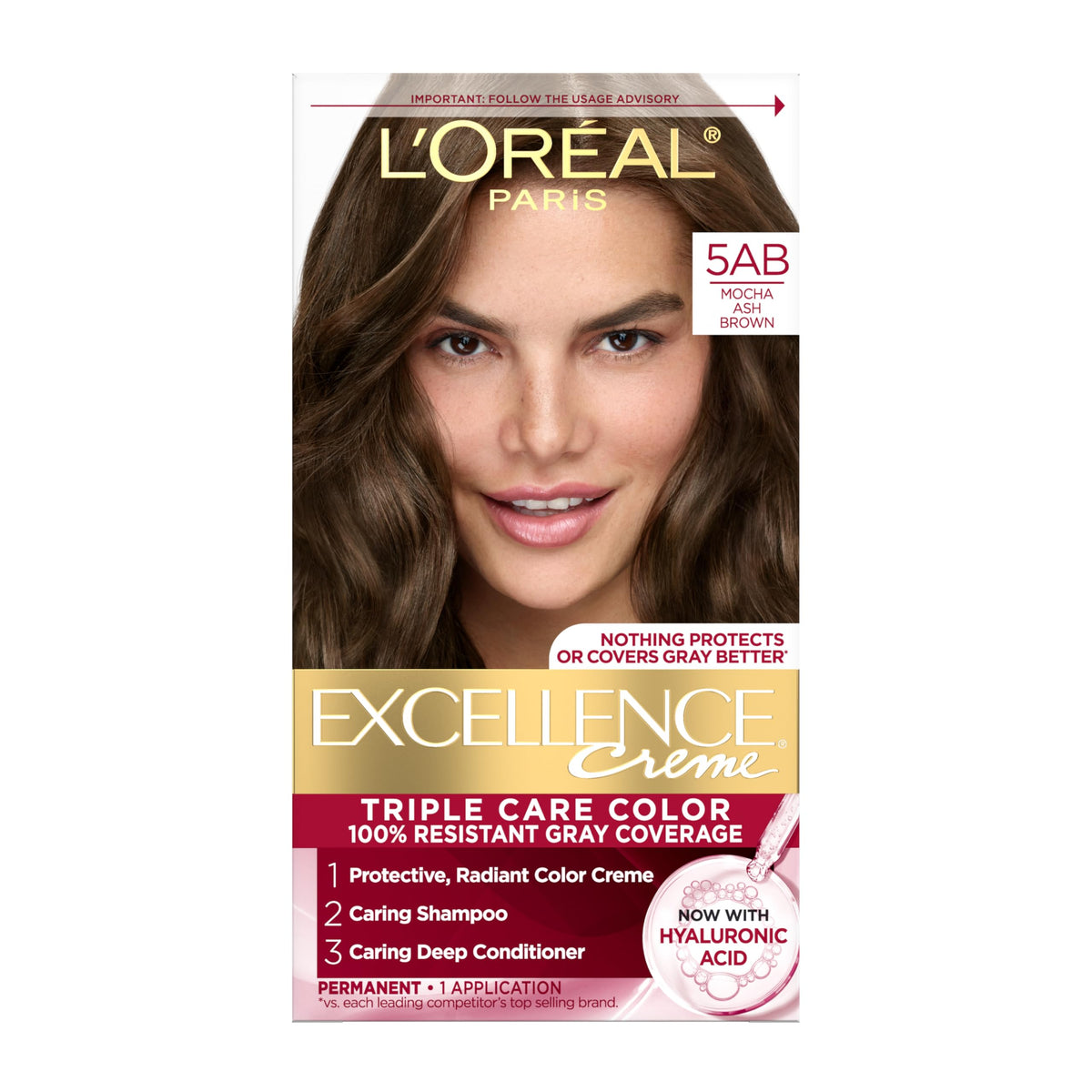 L'Oreal Paris Excellence Crème 5AB Marron Cendré vue avant